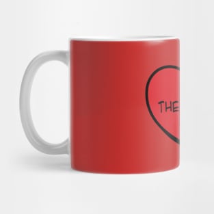 Pronoun They/Them Conversation Heart in Red Mug